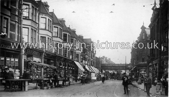 St James Street and Station, Walthamstow, London. c.1920.